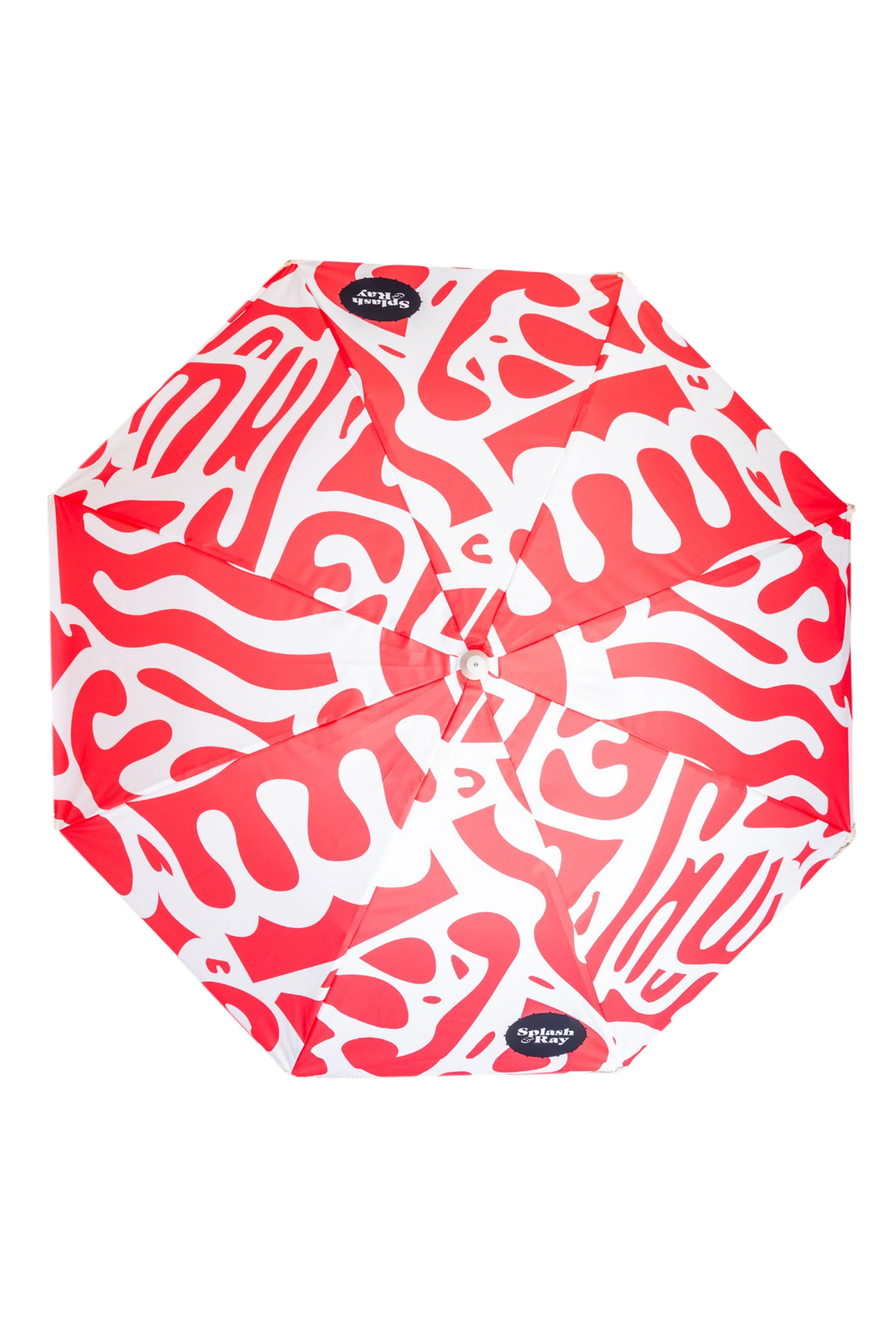 Coastal Cuts Wooden Beach Parasol - Pink - Image 3