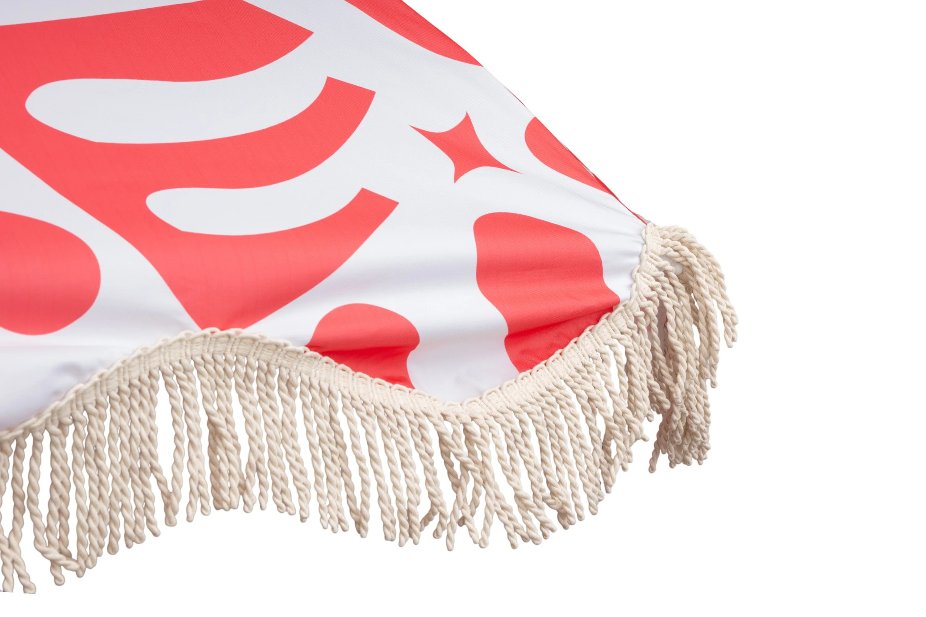 Coastal Cuts Wooden Beach Parasol - Pink - Image 4
