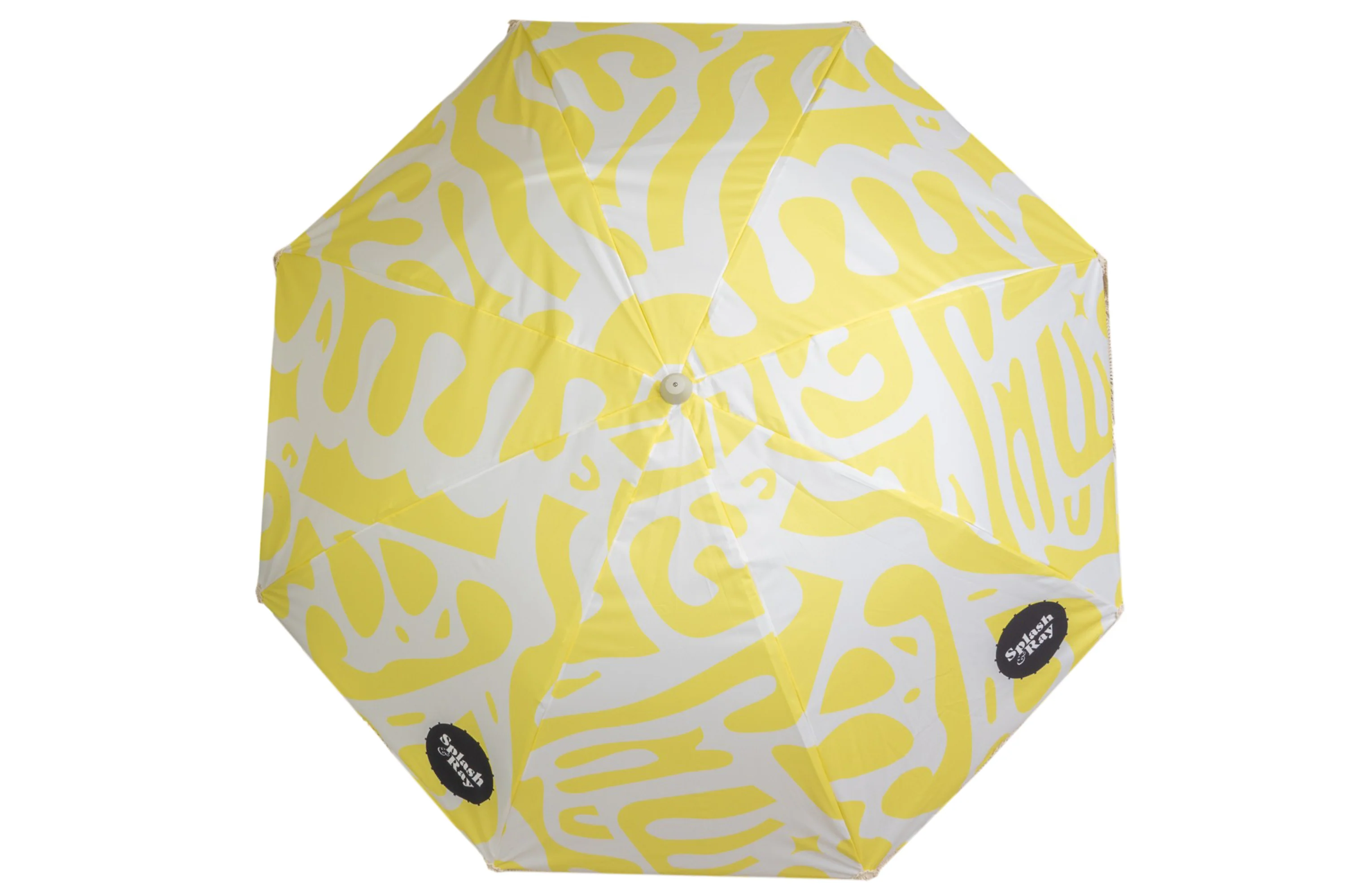 Coastal Cuts Wooden Beach Parasol - Yellow - Image 3