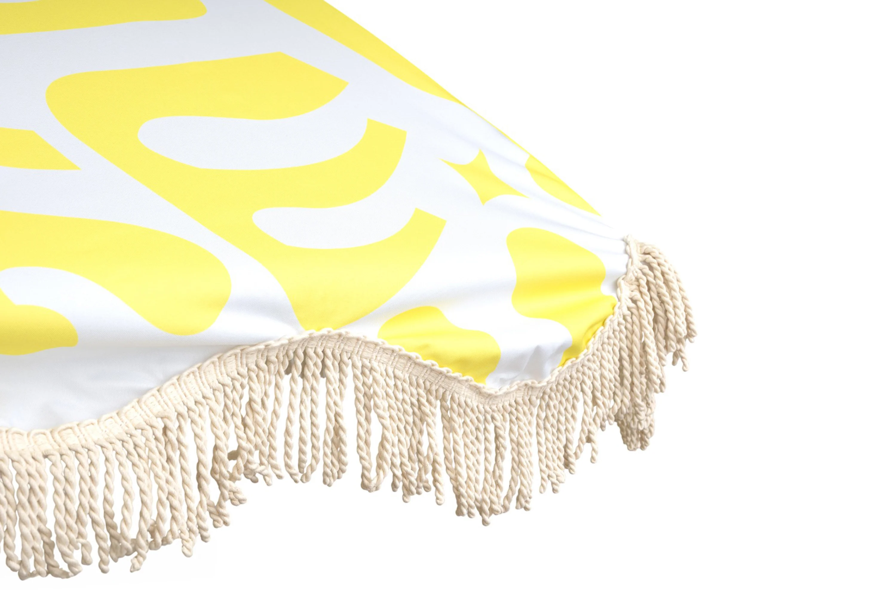 Coastal Cuts Wooden Beach Parasol - Yellow - Image 4
