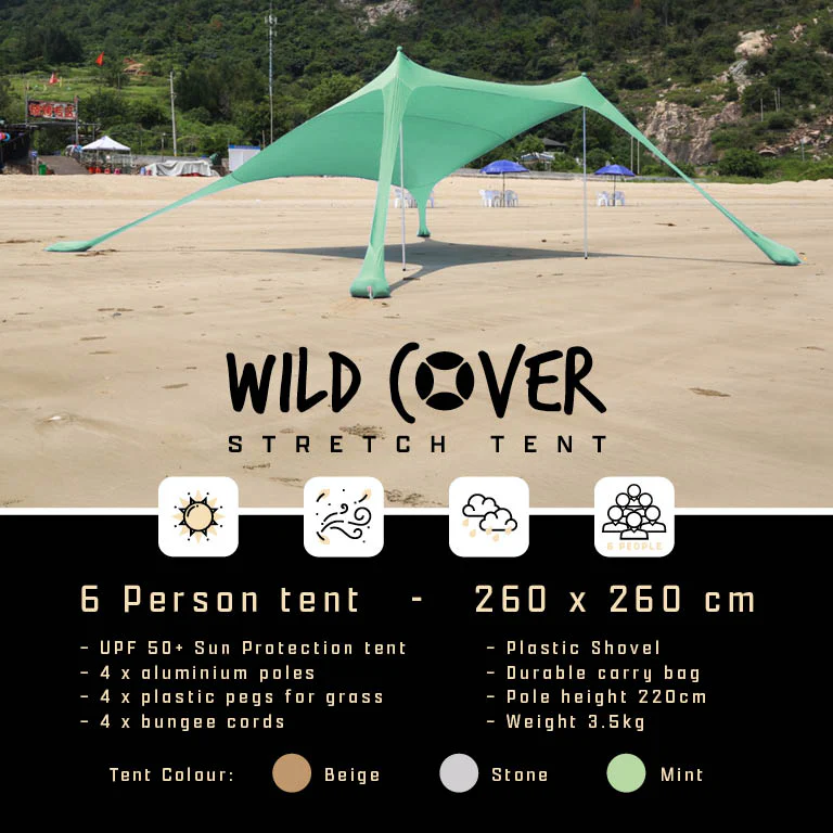 Wildcover Beach Stretch Tent - 6 Person (2.6 m) - Image 5