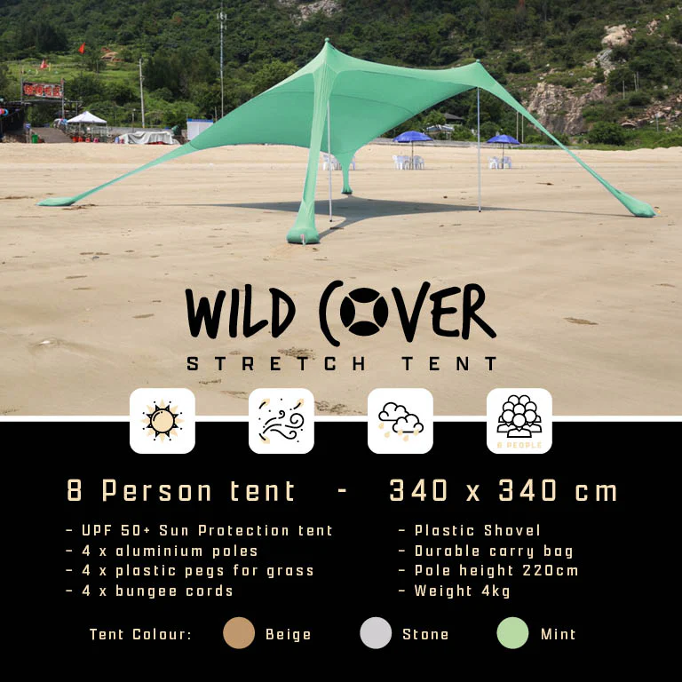 Wildcover Beach Stretch Tent - 10 Person (3.4m) - Image 5